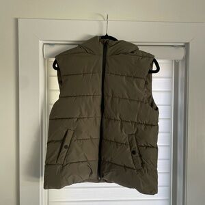 Mango green vest with hoodie, Size XS